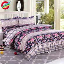 new design 100% cotton luxury 4pcs printed cheap bed sheet set